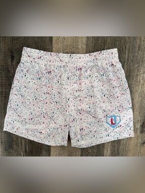 Baseball 101 Men’s Medium Paint Splatter Multicolor Shorts Fully Mesh Lined